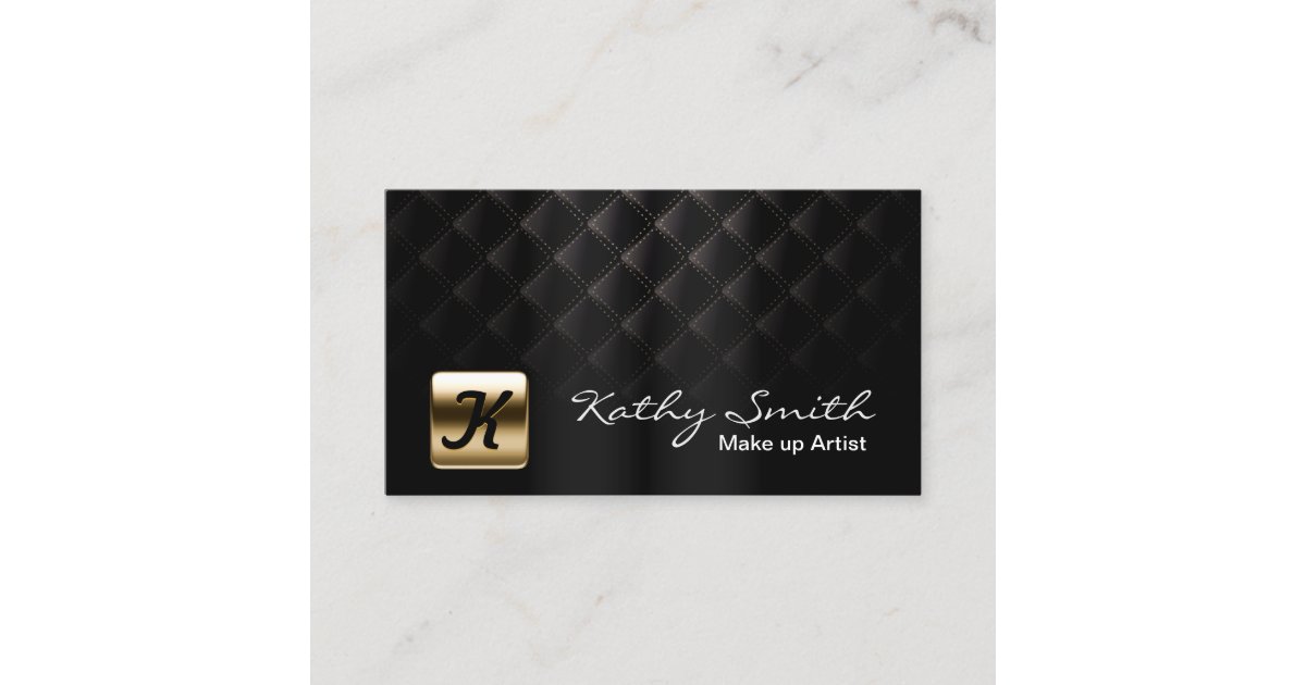 Makeup Artist Luxury Black Gold Elegant Visitenkarte Zazzle De