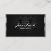 Makeup Artist Luxury Metal Border Visitenkarte (Vorderseite)