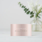 Makeup Artist Luxury Rose Gold Ombre Visitenkarte (Stehend Vorderseite)