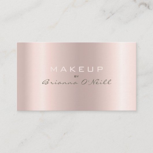 Makeup Artist Luxury Rose Gold Ombre Visitenkarte (Vorderseite)