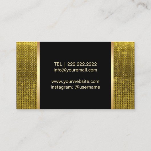 Makeup Artist Luxus Gold Liften Moderner Schönheit Visitenkarte (Rückseite)