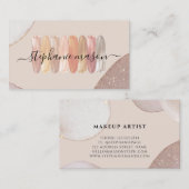 Makeup Artist Makeup Shades Moderne Glitterie Visitenkarte (Vorne/Hinten)