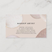 Makeup Artist Makeup Shades Moderne Glitterie Visitenkarte (Rückseite)