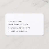 Makeup Artist Minimalistisch (grau / weiß) Visitenkarte (Rückseite)