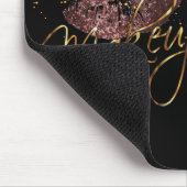 Makeup Artist mit Gold Confetti & Dark Rose Liften Mousepad (Ecke)