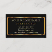 Makeup Artist mit Marble Gold Akzenten und Aquamar Visitenkarte (Rückseite)