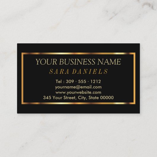 Makeup Artist mit Marble Gold & Red Accessoires Visitenkarte (Rückseite)