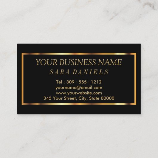 Makeup Artist mit Marble Gold & So Pink Lippen Visitenkarte (Rückseite)