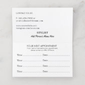 Makeup Artist mit roten Leoparden und roten Lippen Terminkarte (Innenseite Aufgefaltet)