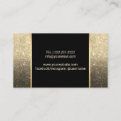 Makeup Artist Modern Driving Lips Gold Ombre Visitenkarte (Rückseite)