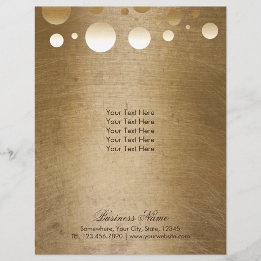 Makeup Artist Modern Gold Confetti Dots Grunge Flyer (Vorne)