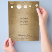 Makeup Artist Modern Gold Confetti Dots Grunge Flyer (Hand)