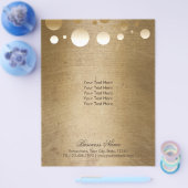 Makeup Artist Modern Gold Confetti Dots Grunge Flyer (Einzeln)