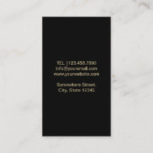 Makeup Artist Modern Gold Glitzer Social Media Visitenkarte (Rückseite)