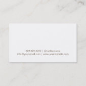 Makeup Artist Modern Gold Kiss Logo Einfach Visitenkarte (Rückseite)