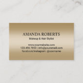 Makeup Artist Modern Gold Livio Museo Cantonale d' Visitenkarte (Rückseite)