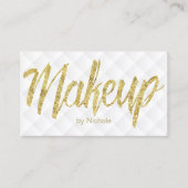 Makeup Artist Modern Gold Script Luxus Visitenkarte (Vorderseite)