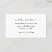 Makeup Artist Modern Hand Lettered Business Card Visitenkarte (Rückseite)