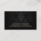 Makeup Artist Modern Leopard Print Gold Streifen Visitenkarte (Rückseite)