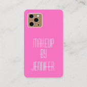 Makeup Artist Modern QR Code Instagram Grid Visitenkarte (Rückseite)