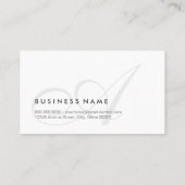 Makeup Artist - Modern Swash Monogram Visitenkarte (Rückseite)