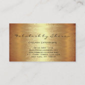 Makeup Artist Modern Warm Gold einfach Logo Visitenkarte (Rückseite)