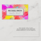Makeup Artist Moderne Abstrakte Kunst #73 Visitenkarte (Vorne/Hinten)