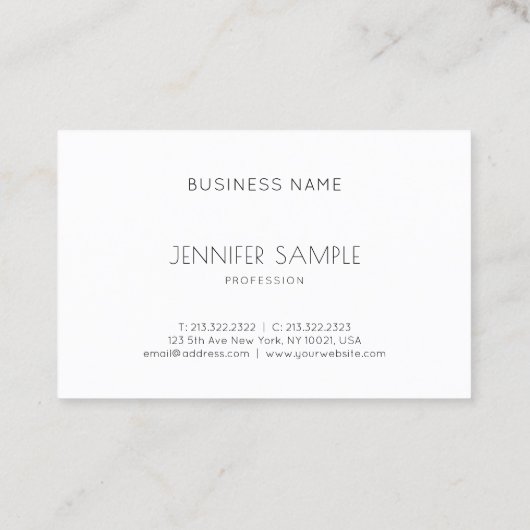 Makeup Artist Moderne Elegant Beruflich Schlicht Visitenkarte (Rückseite)