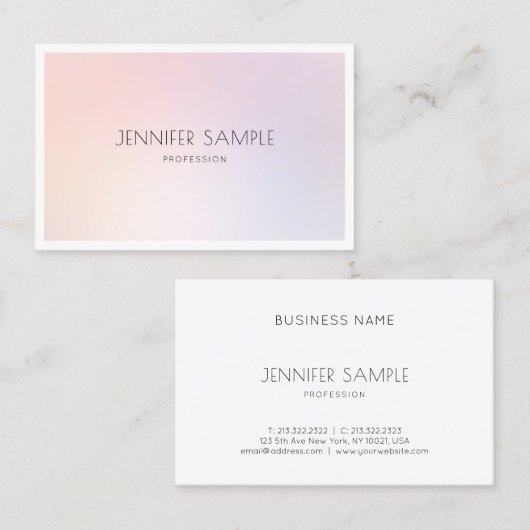 Makeup Artist Moderne Elegant Beruflich Schlicht Visitenkarte (Vorne/Hinten)