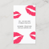 Makeup Artist Moderne Kunst, Dichtung und Musik Visitenkarte (Rückseite)