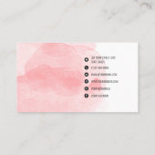 Makeup Artist Moderne Minimalistische Social Media Visitenkarte (Rückseite)