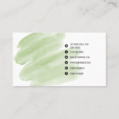 Makeup Artist Moderne Minimalistische Social Media Visitenkarte (Rückseite)