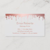 Makeup Artist Moderne Rose Visitenkarte (Rückseite)