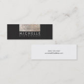 Makeup Artist Moderne, stilvolle IMITATE in Schwar Mini Visitenkarte (Vorne/Hinten)