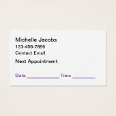 Makeup Artist Moderne Termine Business Cards (Rückseite)