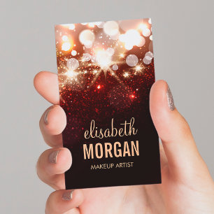 Makeup Artist - Moderner Glitzer Sparkle Visitenkarte