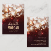 Makeup Artist - Moderner Glitzer Sparkle Visitenkarte (Vorne/Hinten)