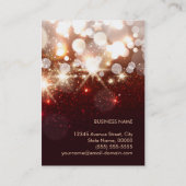Makeup Artist - Moderner Glitzer Sparkle Visitenkarte (Rückseite)