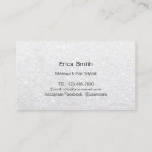 Makeup Artist Moderner Silberner Glitzer Schönheit Treuekarte (Rückseite)