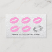 Makeup Artist Moderner Silberner Glitzer Schönheit Treuekarte (Vorderseite)