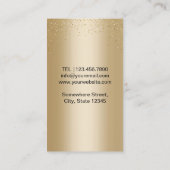 Makeup Artist Moderner Türkischer Glitzer Visitenkarte (Rückseite)