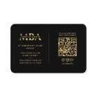 Makeup Artist Monogram Elegant Black Modern