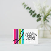 Makeup Artist Monogramm Visitenkarte (Stehend Vorderseite)