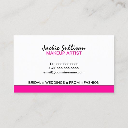 Makeup Artist Monogramm Visitenkarte (Rückseite)