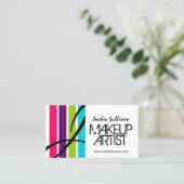 Makeup Artist Monogramm Visitenkarte (Stehend Vorderseite)