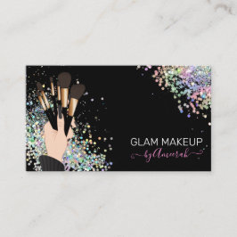 Makeup Artist, MUA, Beauty Salon Holographic Busin Visitenkarte