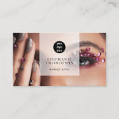Makeup Artist Nail Foto Social Media QR-Logo Visitenkarte (Vorderseite)