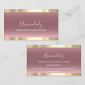 Makeup Artist Nails Beauty WELLNESS-CENTER Rose Go Visitenkarte (Vorne/Hinten)