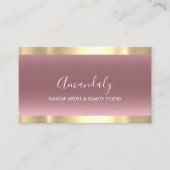 Makeup Artist Nails Beauty WELLNESS-CENTER Rose Go Visitenkarte (Vorderseite)