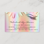 Makeup Artist Nails Eyelash Extension Holograp Vip Visitenkarte (Rückseite)